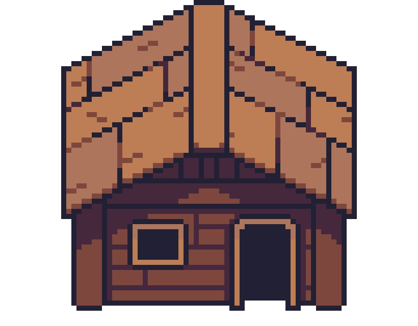 a wooden house icon